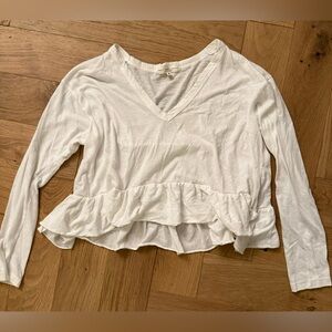 Truly Madly Deeply | Long-sleeve V-neck Ruffle | XS